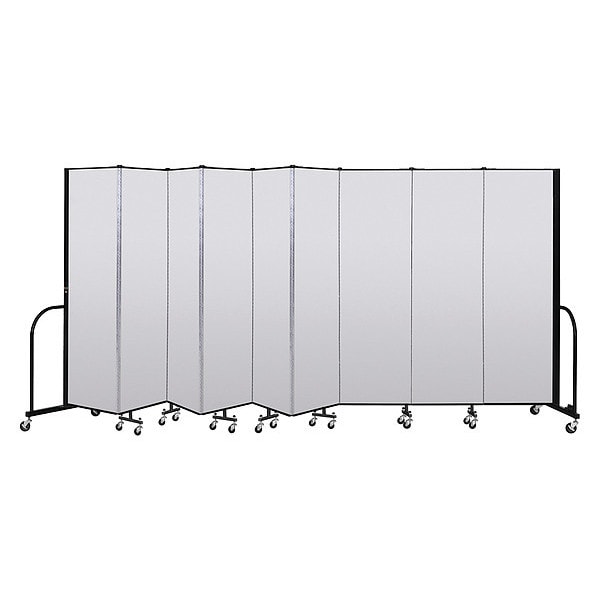 Portable Room Divider, 9 Panel, 6 ft. 8"H