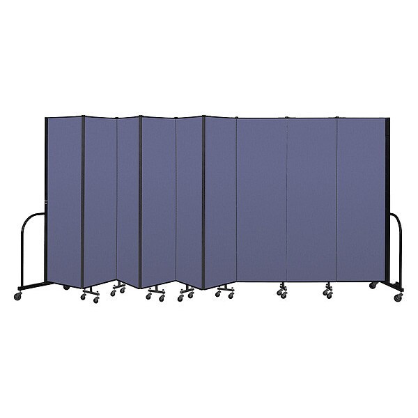 Portable Room Divider, 9 Panel, 6 ft. 8"H