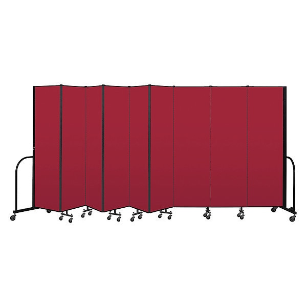 Portable Room Divider, 9 Panel, 6 ft. 8"H