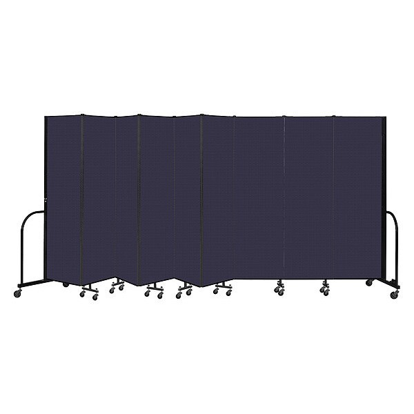 Portable Room Divider, 9 Panel, 6 ft. 8"H