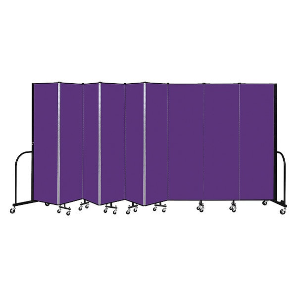 Portable Room Divider, 9 Panel, 6 ft. 8"H