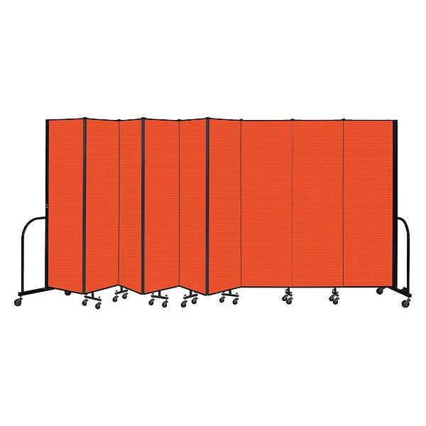 Portable Room Divider, 9 Panel, 6 ft. 8"H