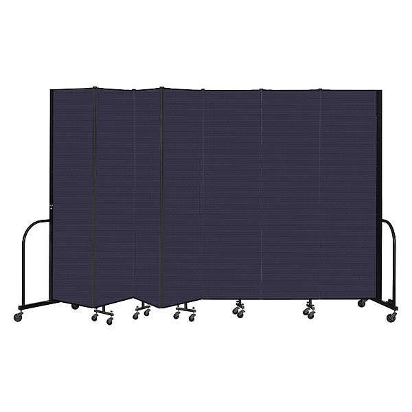 Portable Room Divider, 7 Panel, 7 ft. 4"H