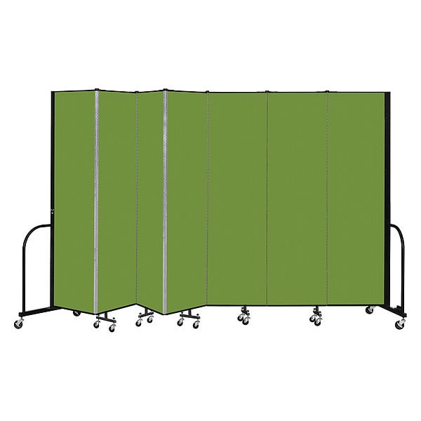 Portable Room Divider, 7 Panel, 7 ft. 4"H