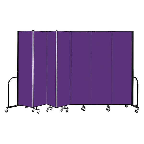 Portable Room Divider, 7 Panel, 7 ft. 4"H