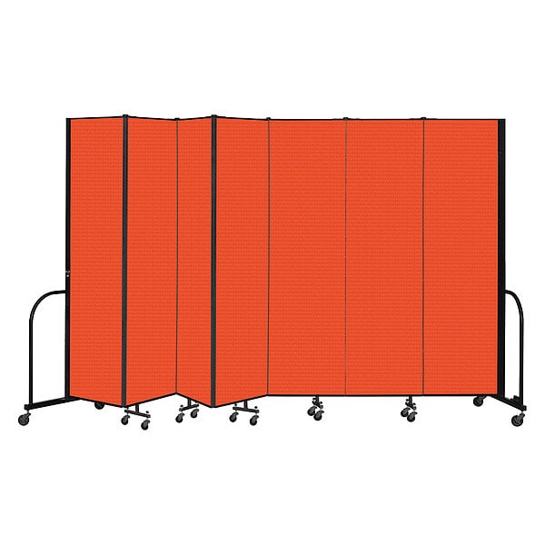 Portable Room Divider, 7 Panel, 7 ft. 4"H