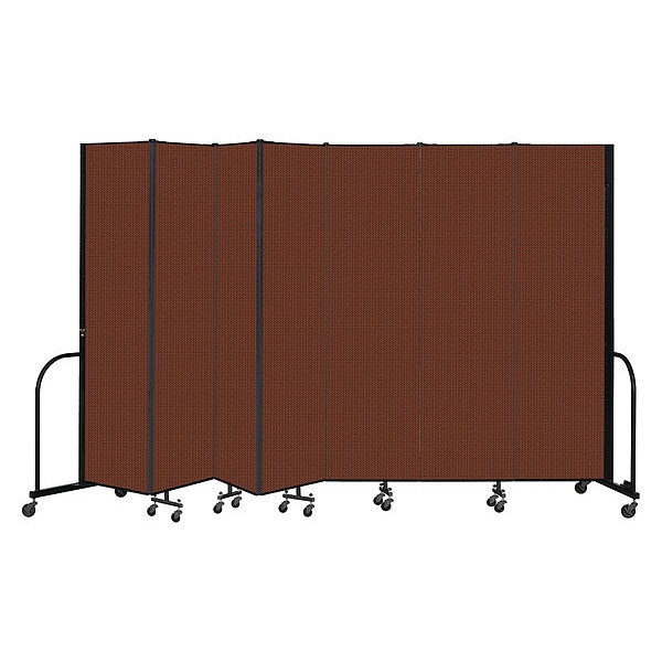 Portable Room Divider, 7 Panel, 7 ft. 4"H
