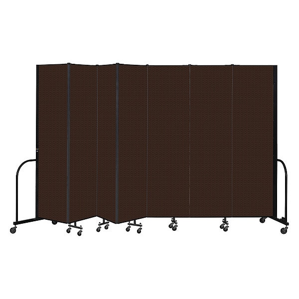 Portable Room Divider, 7 Panel, 7 ft. 4"H