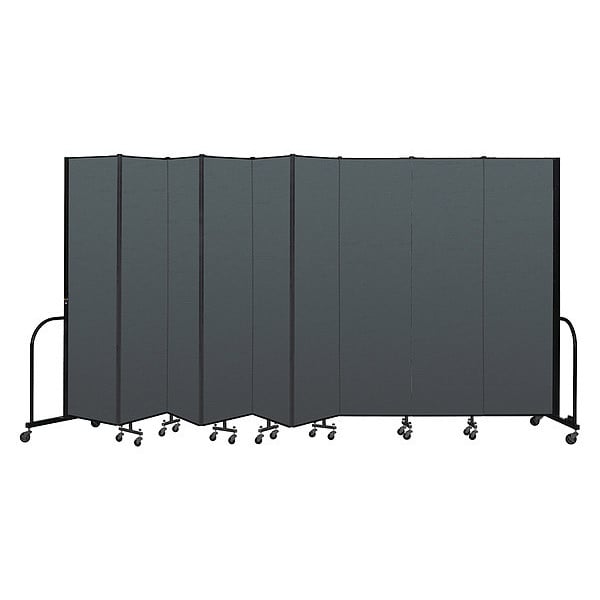 Portable Room Divider, 9 Panel, 7 ft. 4"H