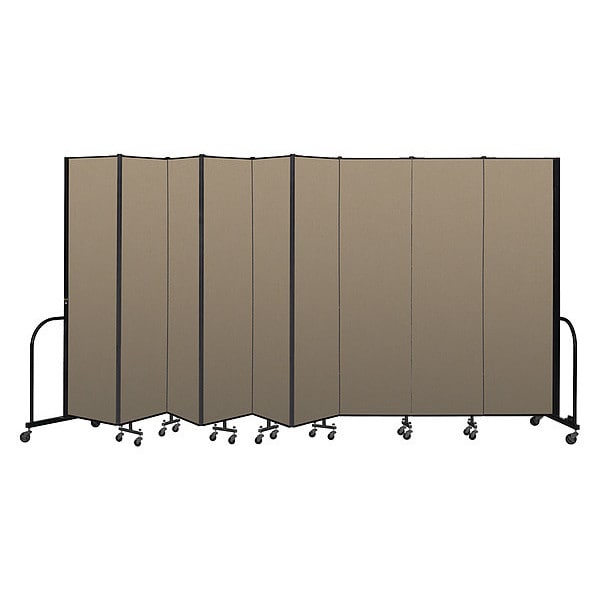 Portable Room Divider, 9 Panel, 7 ft. 4"H