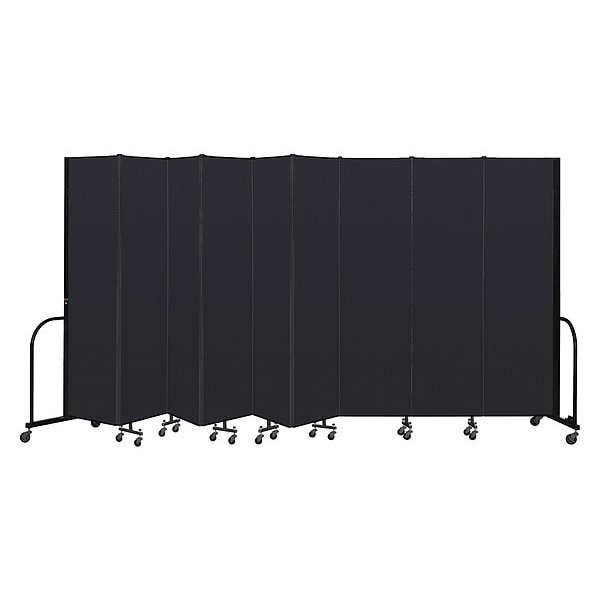 Portable Room Divider, 9 Panel, 7 ft. 4"H