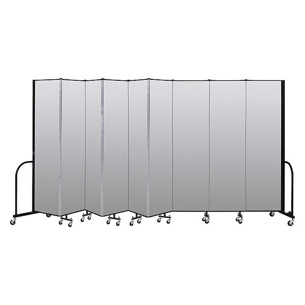 Portable Room Divider, 9 Panel, 7 ft. 4"H