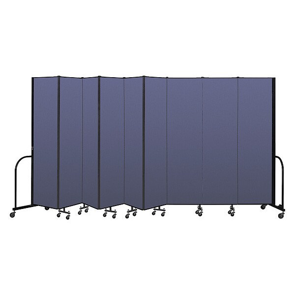 Portable Room Divider, 9 Panel, 7 ft. 4"H