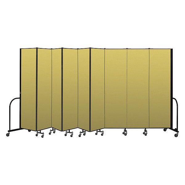 Portable Room Divider, 9 Panel, 7 ft. 4"H
