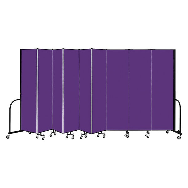 Portable Room Divider, 9 Panel, 7 ft. 4"H