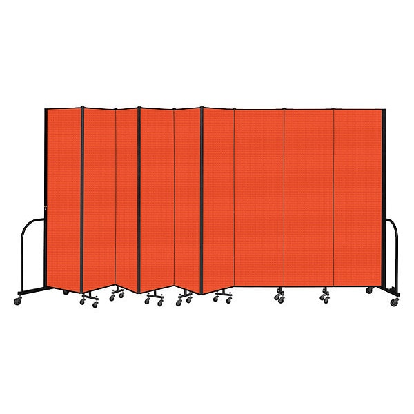 Portable Room Divider, 9 Panel, 7 ft. 4"H
