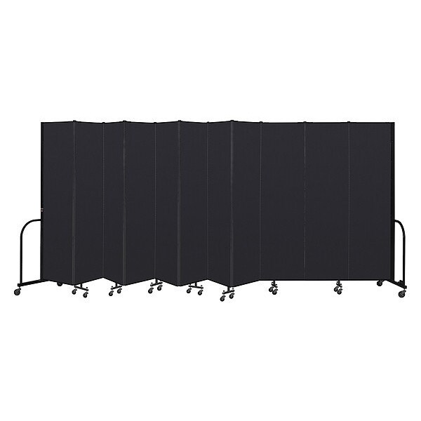 Portable Room Divider, 11 Panel, 7 ft. 4"H