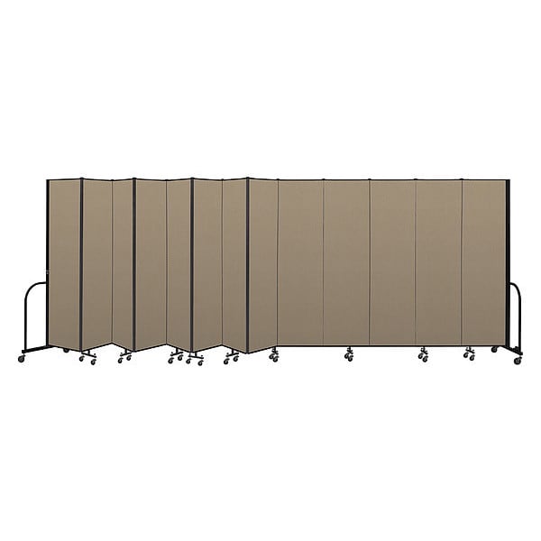 Portable Room Divider, 13 Panel, 7 ft. 4"H