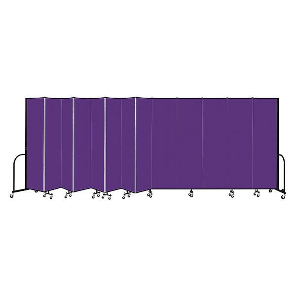 Portable Room Divider, 13 Panel, 7 ft. 4"H