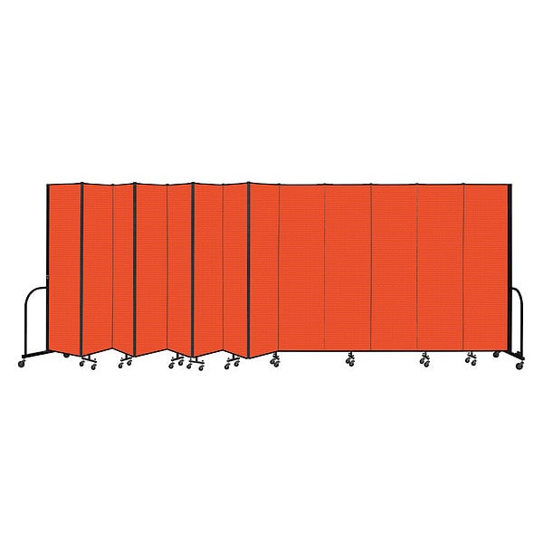 Portable Room Divider, 13 Panel, 7 ft. 4"H