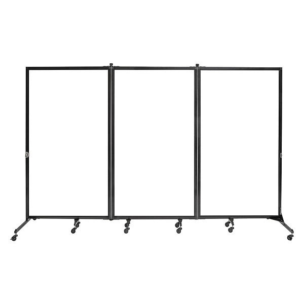White Board Divider, 3 Panel, 6 ft. 2"H