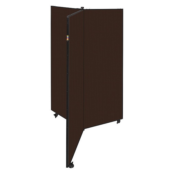 Display Tower, 3 Panel, 5ft.9"H, Dark Brown