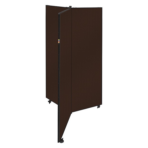 Display Tower, 3 Panel, 6ft.5"H, Dark Brown