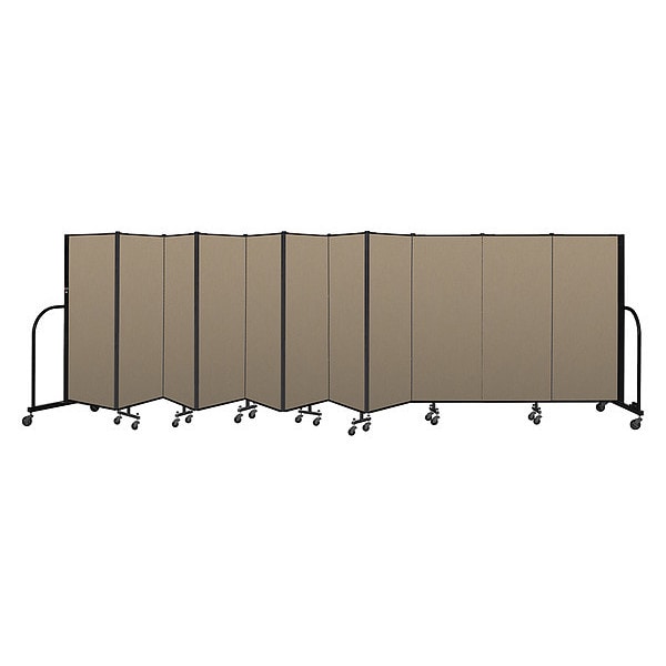 Portable Room Divider, 11 Panel, 5 ft. H