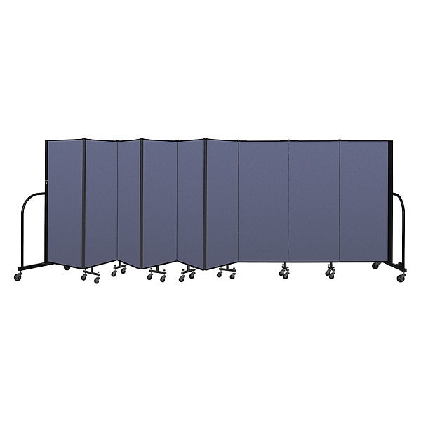 Portable Room Divider, 9 Panel, 5 ft. H