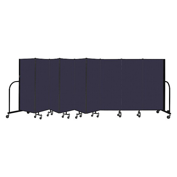 Portable Room Divider, 9 Panel, 5 ft. H