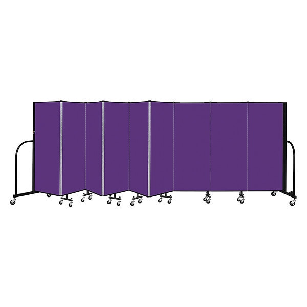 Portable Room Divider, 9 Panel, 5 ft. H
