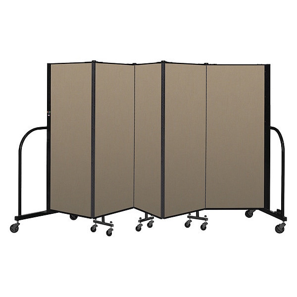 Portable Room Divider, 5 Panel, 5 ft. H