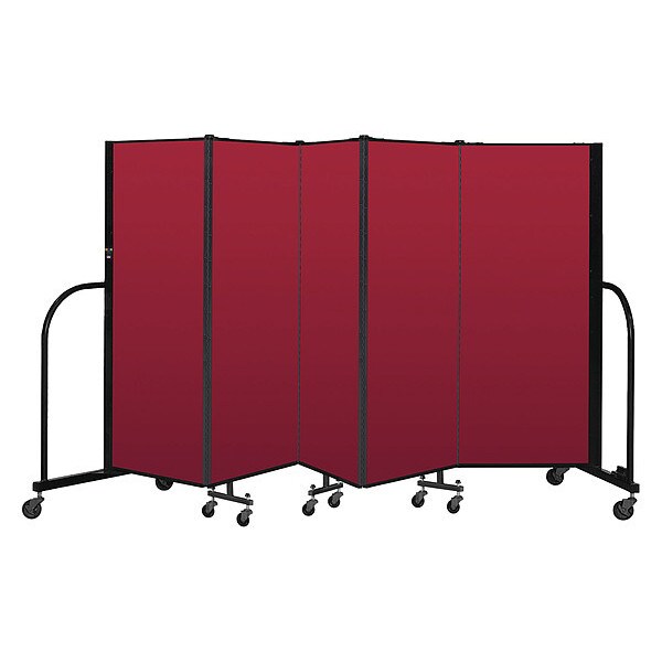 Portable Room Divider, 5 Panel, 5 ft. H
