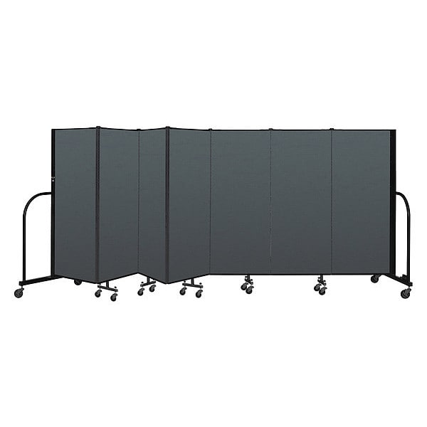 Portable Room Divider, 7 Panel, 5 ft. H