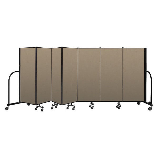 Portable Room Divider, 7 Panel, 5 ft. H