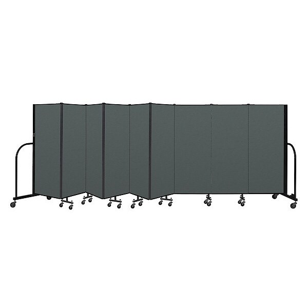 Portable Room Divider, 9 Panel, 5 ft. H