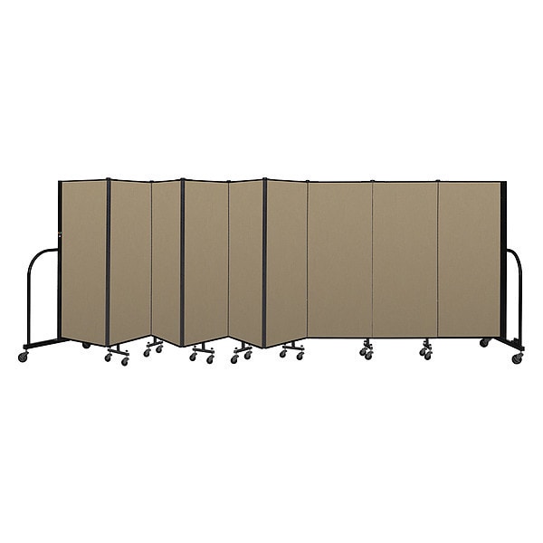 Portable Room Divider, 9 Panel, 5 ft. H