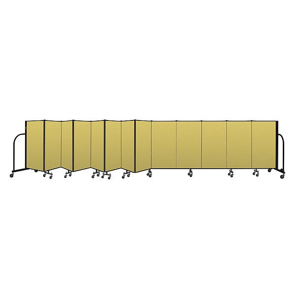 Portable Room Divider, 13 Panel, 4 ft. H