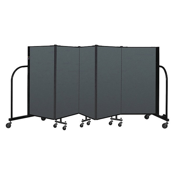 Portable Room Divider, 5 Panel, 4 ft. H