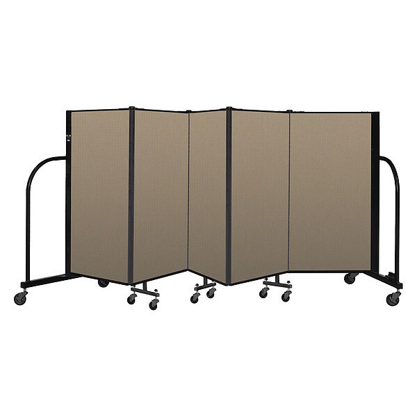 Portable Room Divider, 5 Panel, 4 ft. H