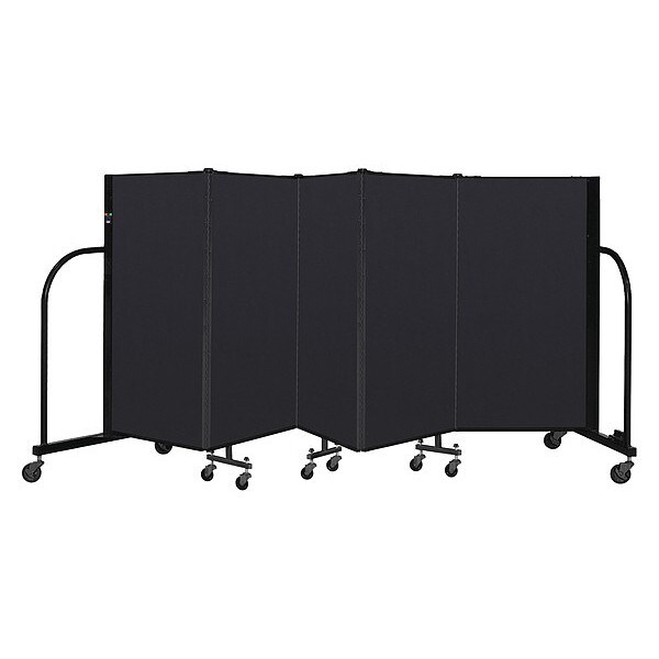 Portable Room Divider, 5 Panel, 4 ft. H