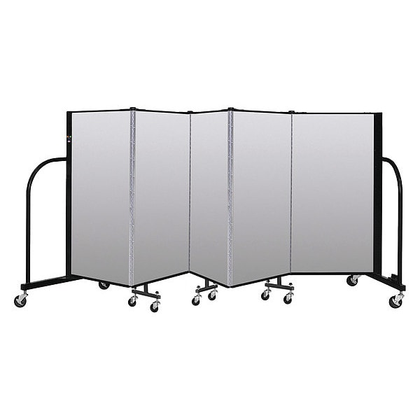 Portable Room Divider, 5 Panel, 4 ft. H