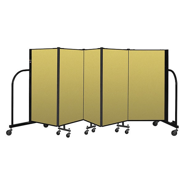 Portable Room Divider, 5 Panel, 4 ft. H