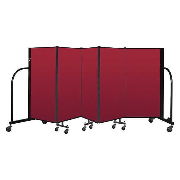 Portable Room Divider, 5 Panel, 4 ft. H