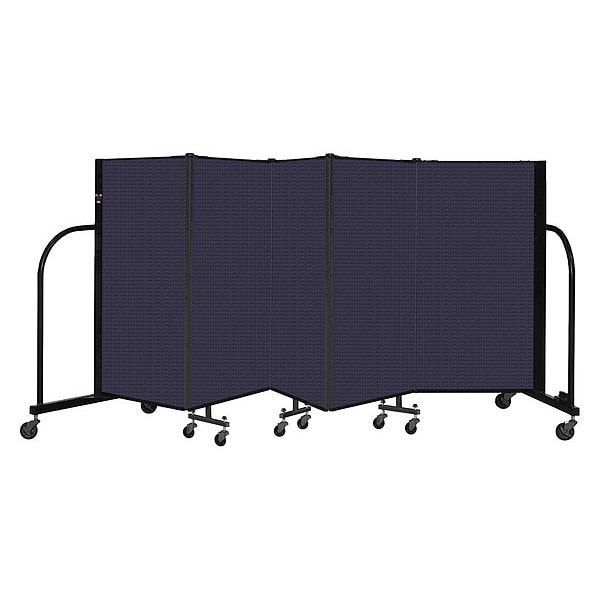 Portable Room Divider, 5 Panel, 4 ft. H