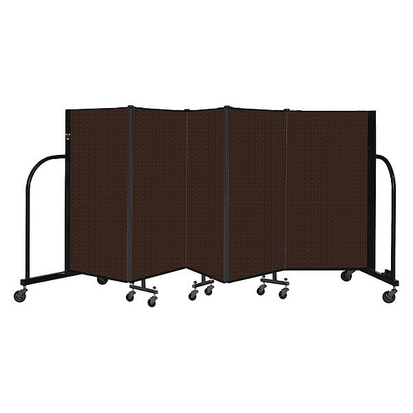 Portable Room Divider, 5 Panel, 4 ft. H