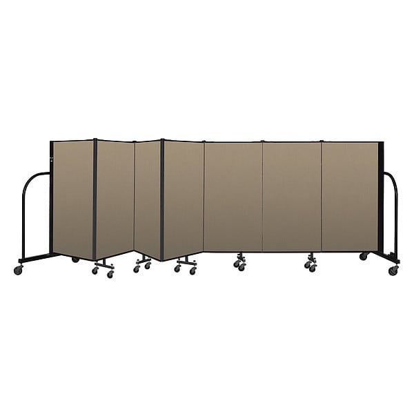 Portable Room Divider, 7 Panel, 4 ft. H