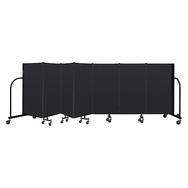 Portable Room Divider, 7 Panel, 4 ft. H