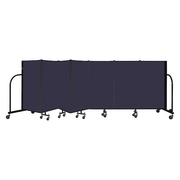 Portable Room Divider, 7 Panel, 4 ft. H
