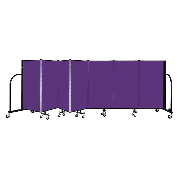 Portable Room Divider, 7 Panel, 4 ft. H